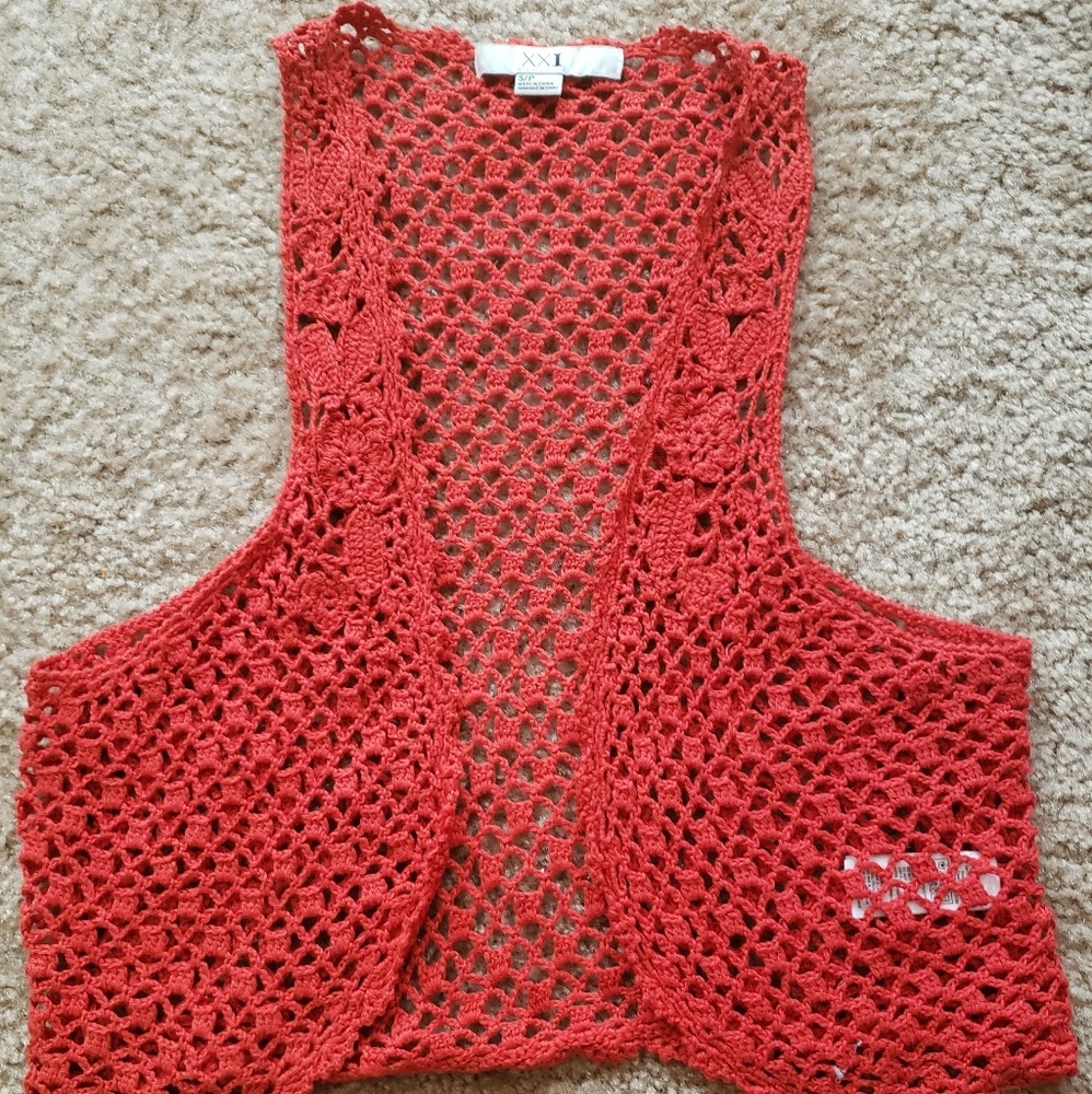 F21 Crochet vest
